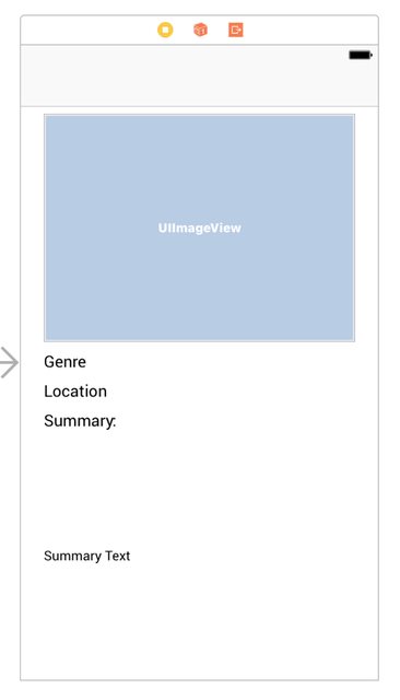 Storyboard of MovieDetailViewController