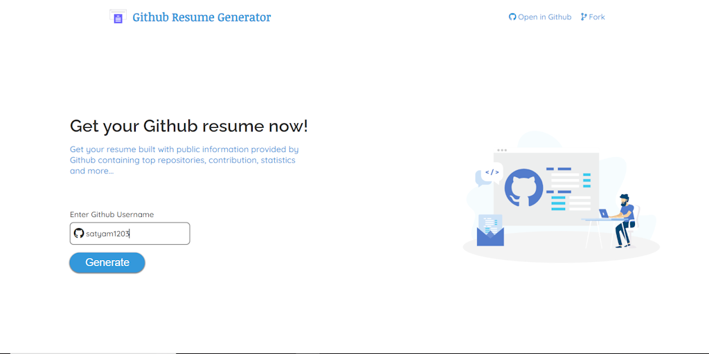 Github Resume Generator