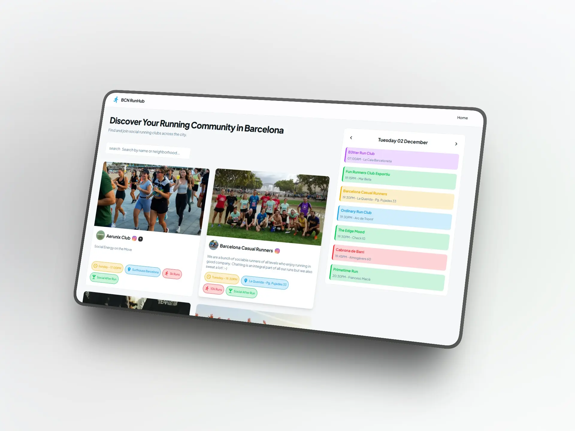 Encuentra tu Social Running Club en Barcelona