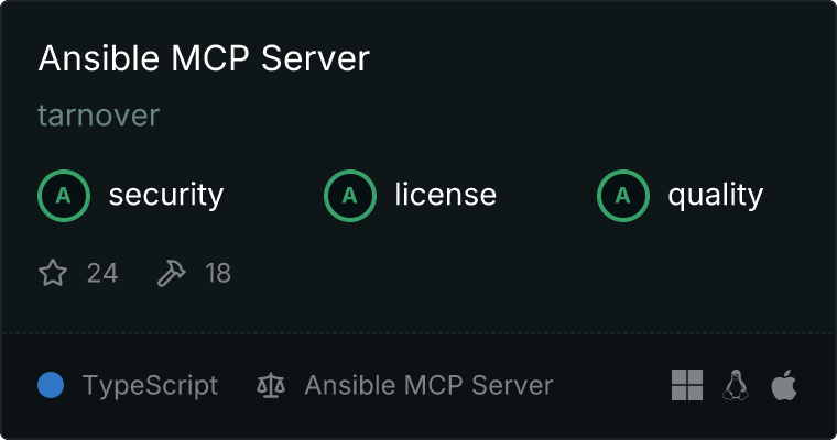 Ansible Server MCP server