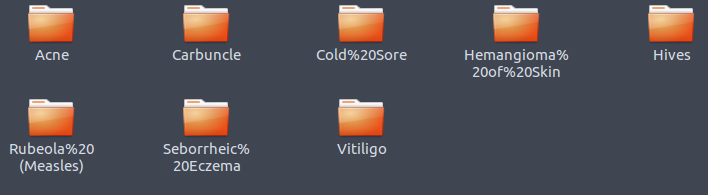 Example of folder setup