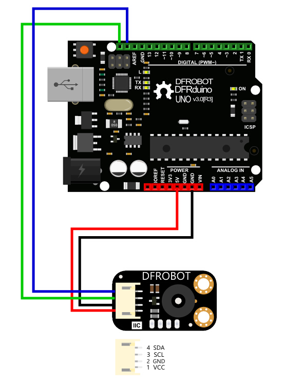 IR Thermometer Sensor-MLX90614红外温度传感器接线图