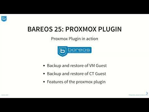 Bareos 25 Proxmox Plugin – Video Overview