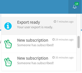 Notifications demo screenshot