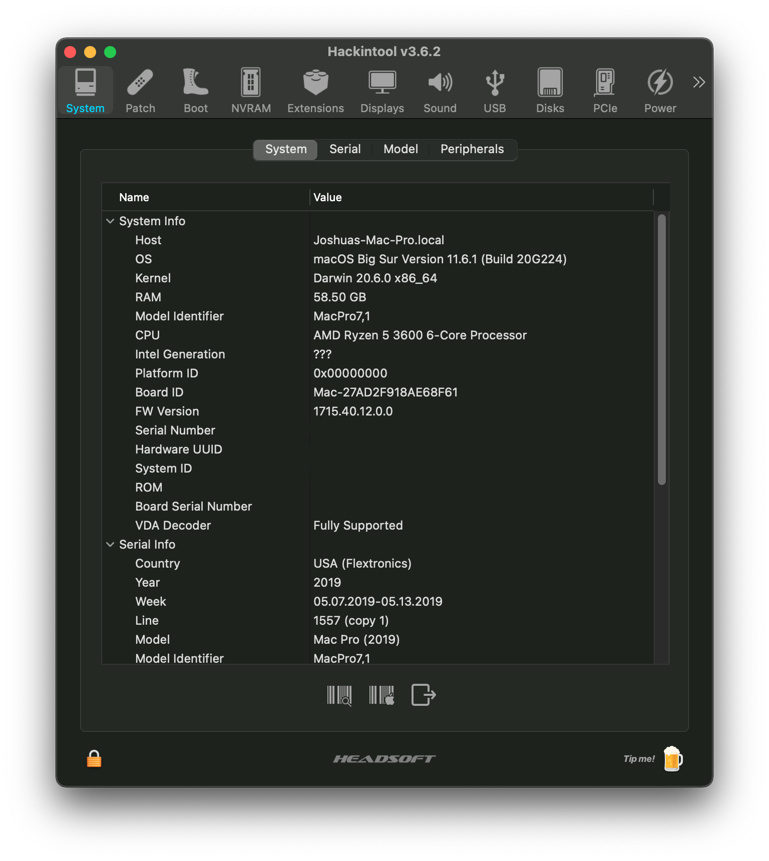 System Part I Screenshot