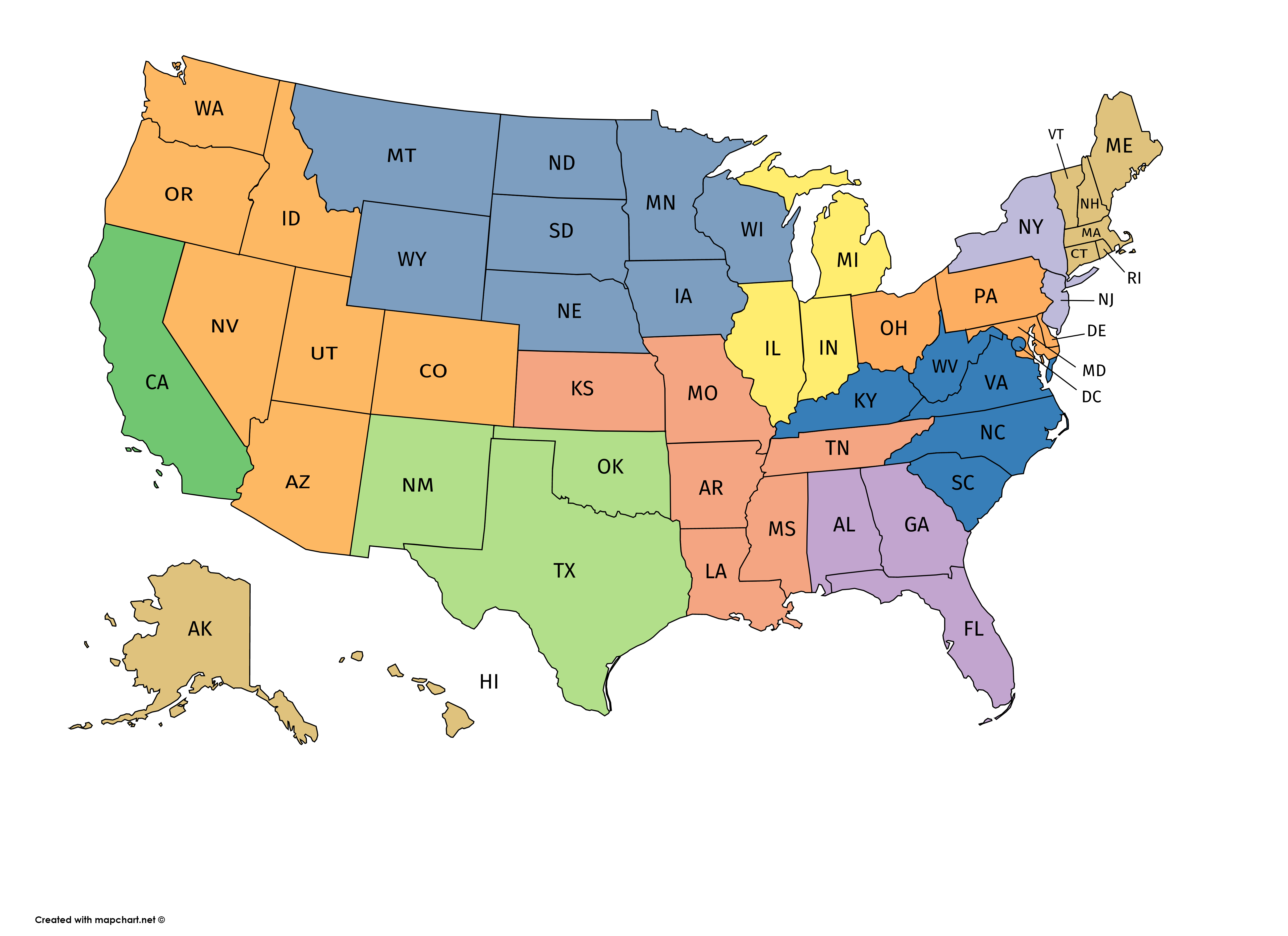 State map with this breakdown