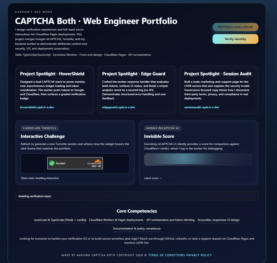 CAPB Website Screenshot