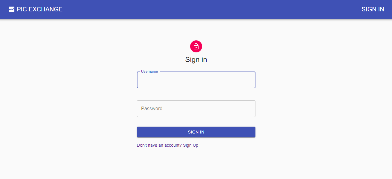 Sign-in page