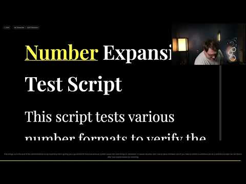 Number Expansion Test Script Demo