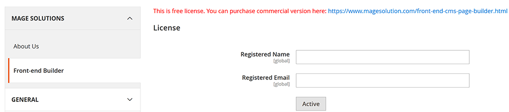 Active CMS Builder License