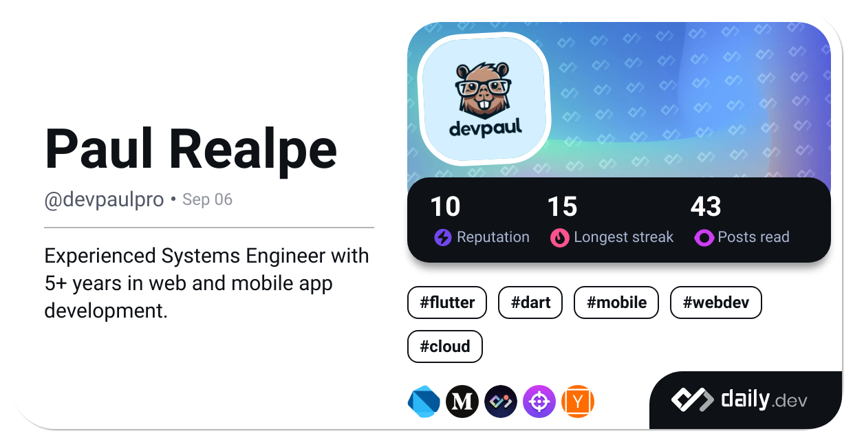 Paul Realpe's Dev Card