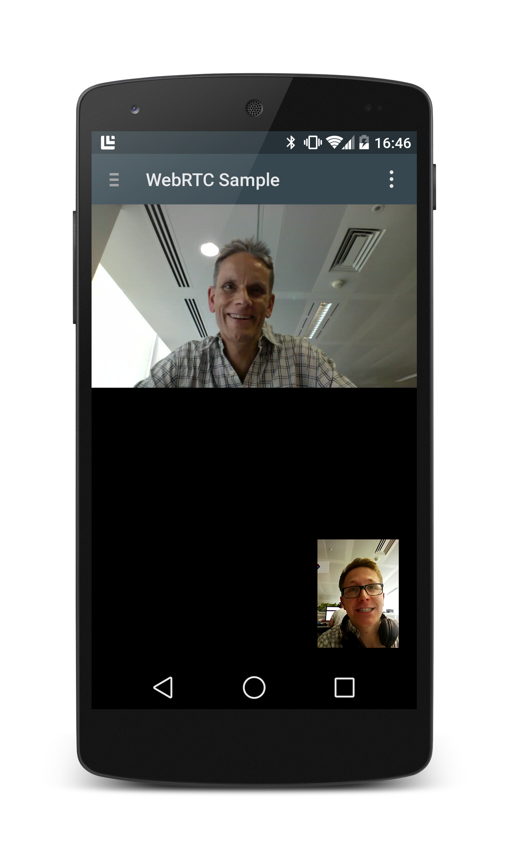 WebRTC on the Chrome WebView Example