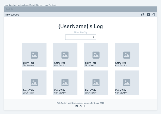 Wireframe - User Places