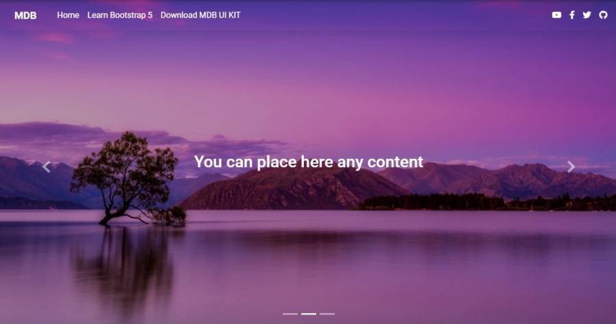 Bootstrap Carousel Full Cover Theme