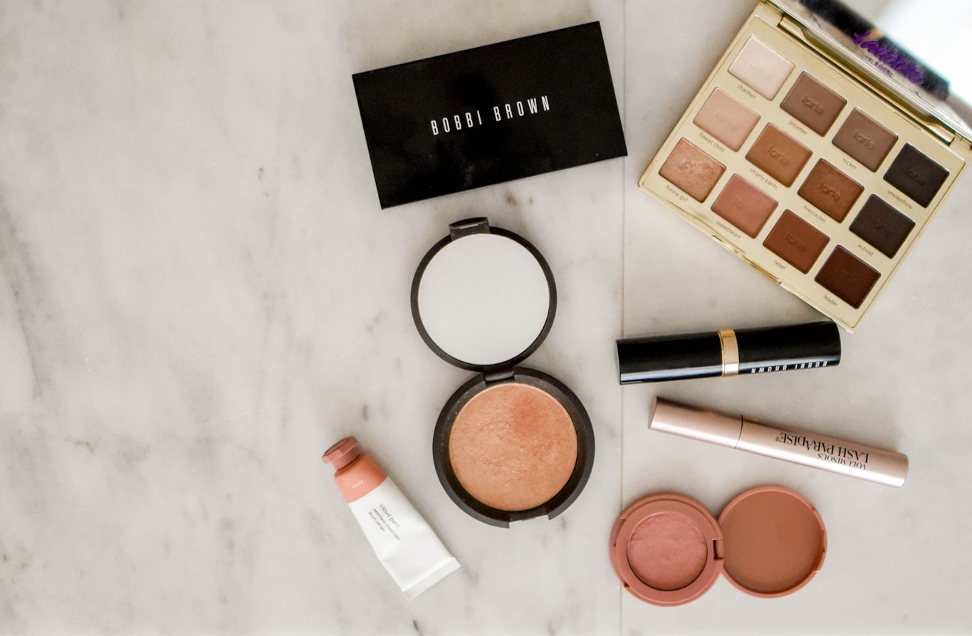 Photo of makeup compact of various shades on marble table, photo credit to Element5 Digital by way of Unsplash