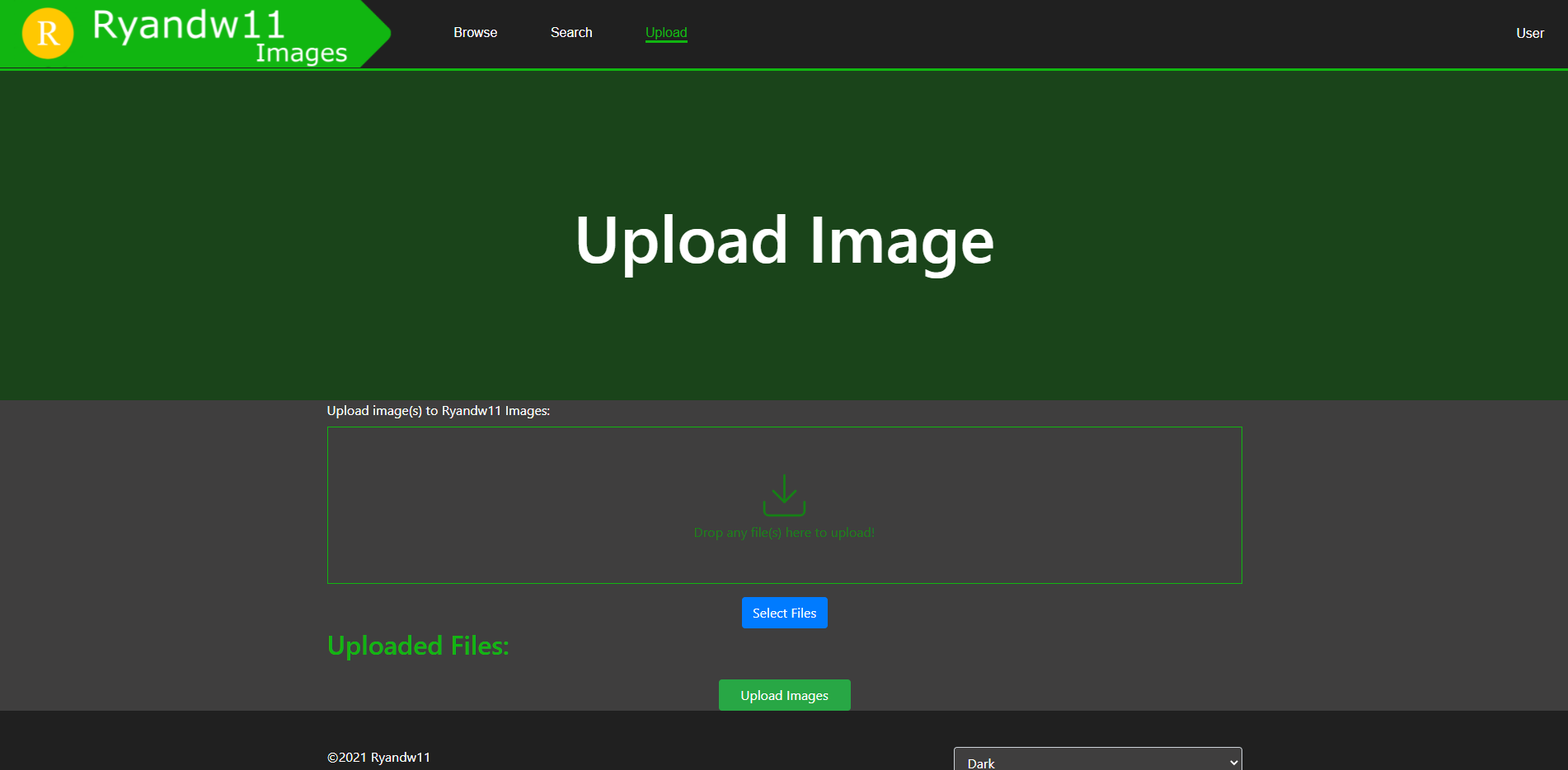 The image upload screen.