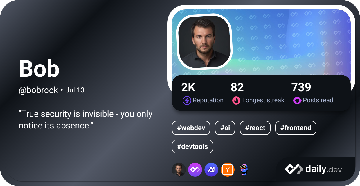 Bob's Dev Card