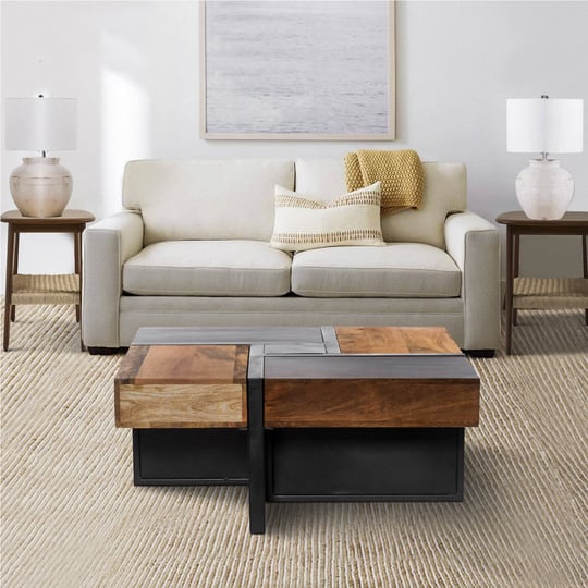 mango-wood-square-coffee-table-with-metal-base-brown-and-black-1