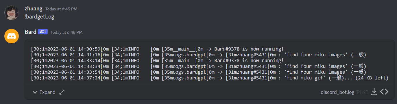 bardgetLog