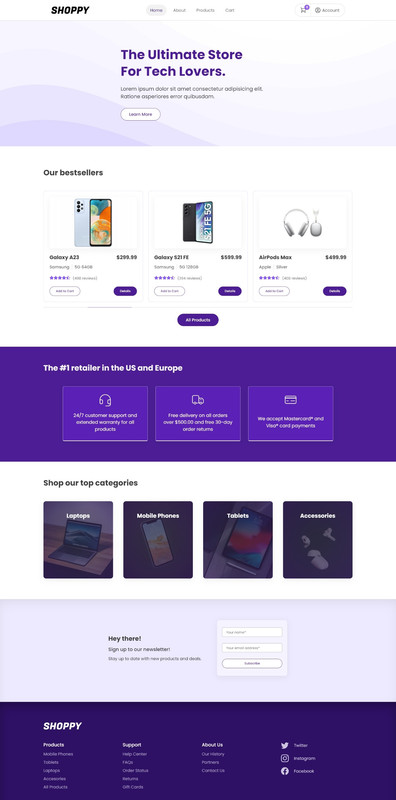 desktop landing page