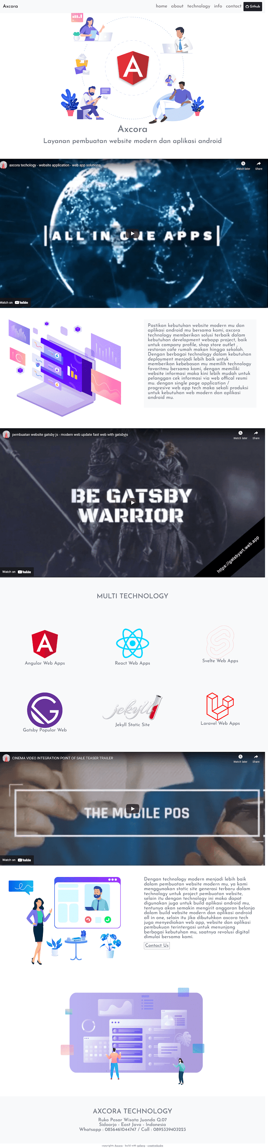 golang website landing page template themes source code free download gratis