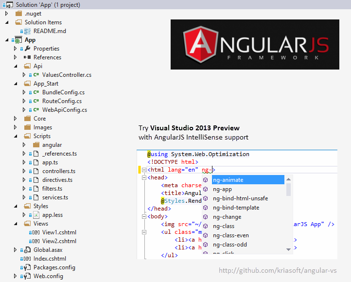 AngularJS + Web Api Single Page App (SPA) Starter Kit