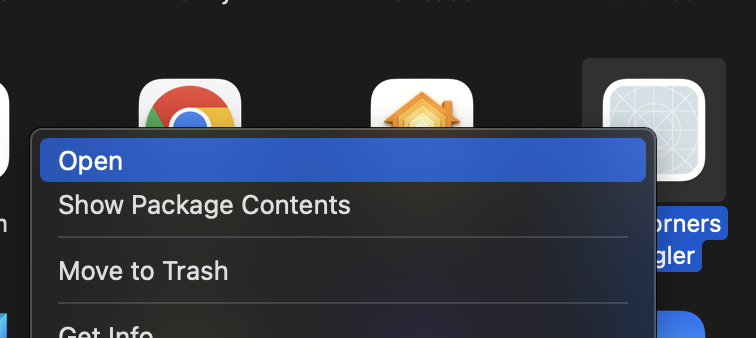 Context Menu to run