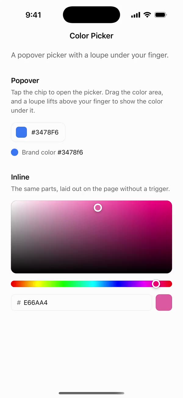 Color Picker on iOS