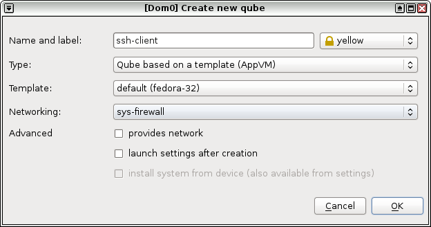 ssh-client creation