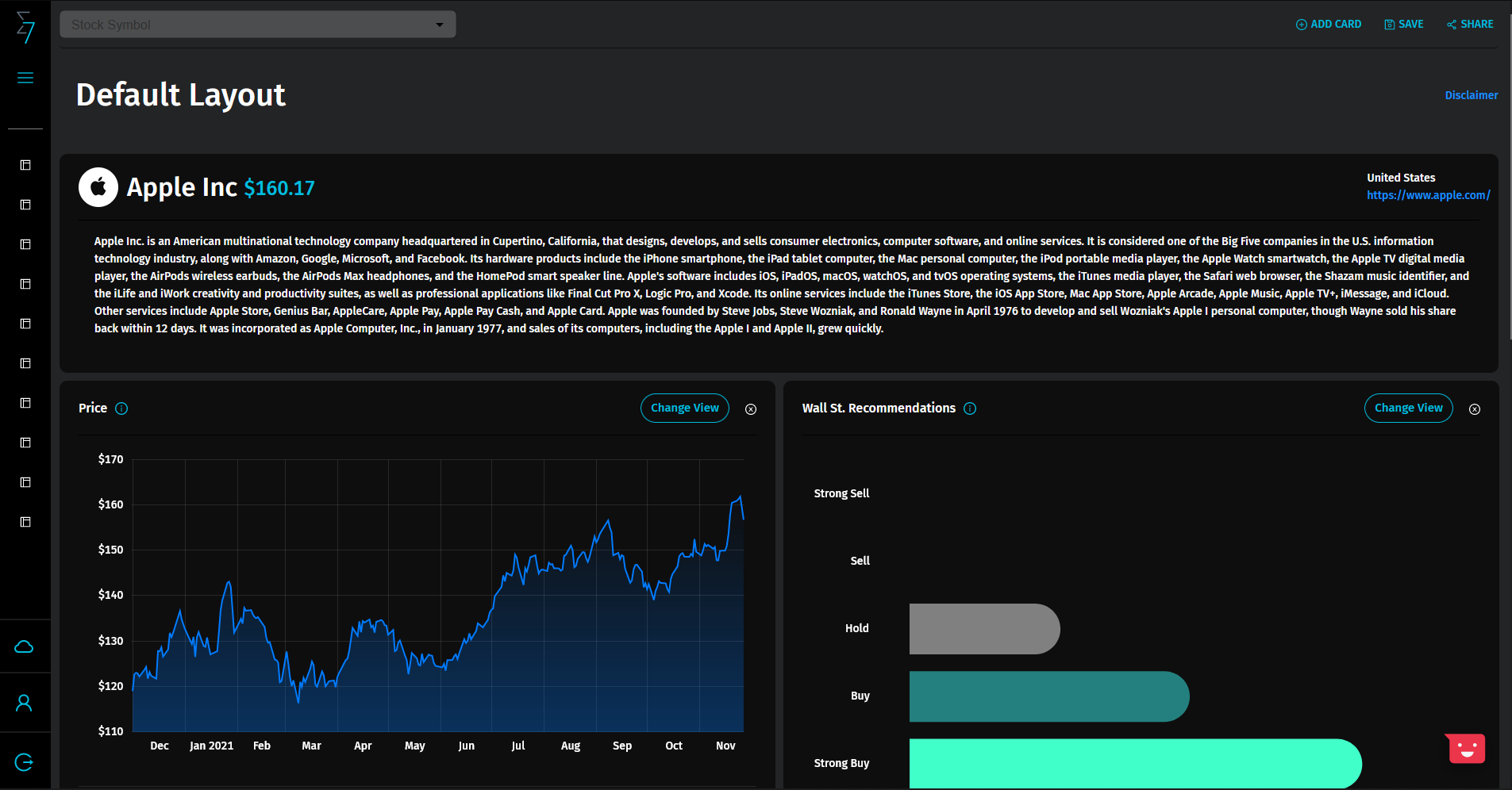 Dashboard Page