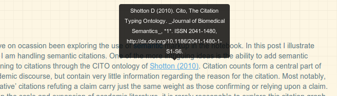 Screenshot of citation produced with a tooltip.