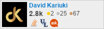 profile for David Kariuki on Stack Exchange, a network of free, community-driven Q&A sites