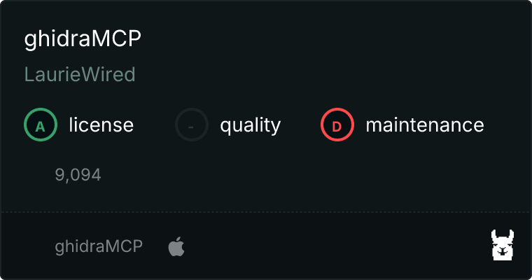 ghidraMCP MCP server