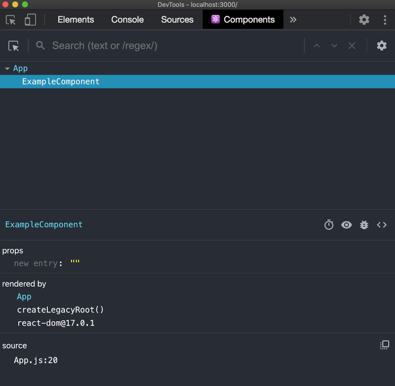 React Developer Tools Screenshot