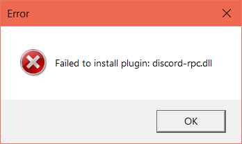 Failed to install plugin