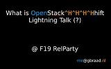 "Presentation - openstack/openshift"