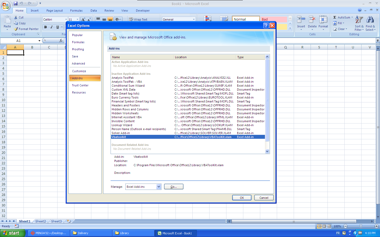 Excel Add-ins