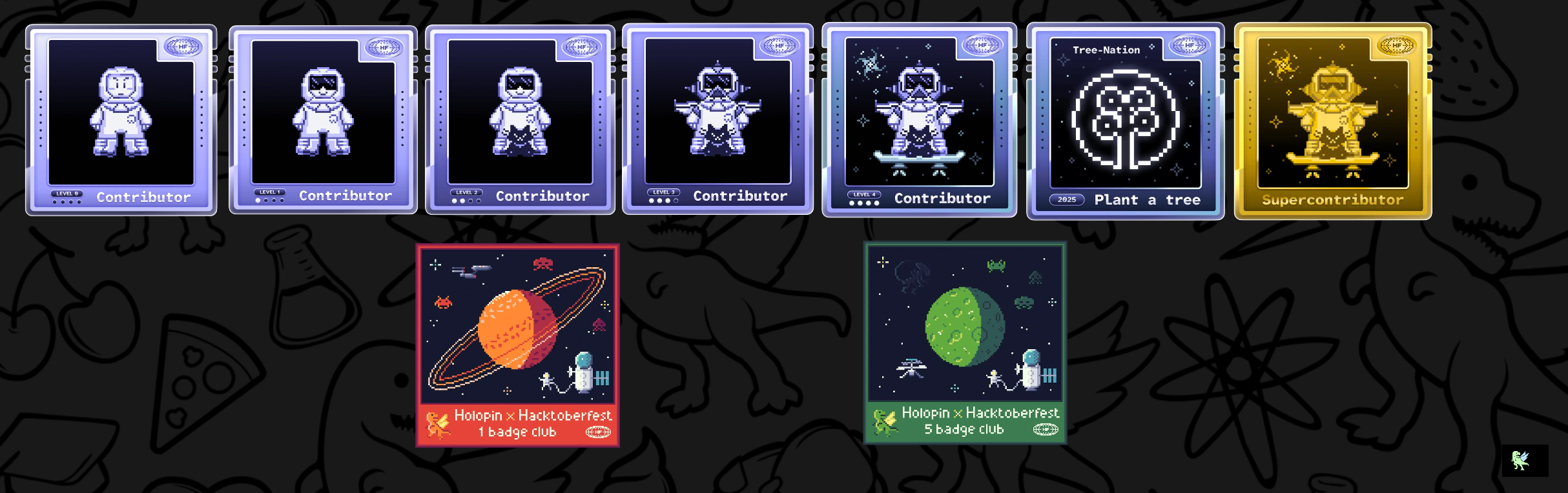 An image of @ayontikapal's Holopin badges, which is a link to view their full Holopin profile
