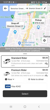 Get ride offers