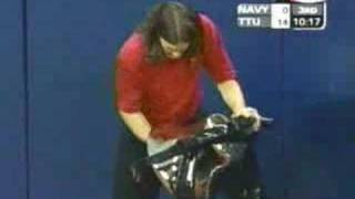 Bell Ringer at College Football Game