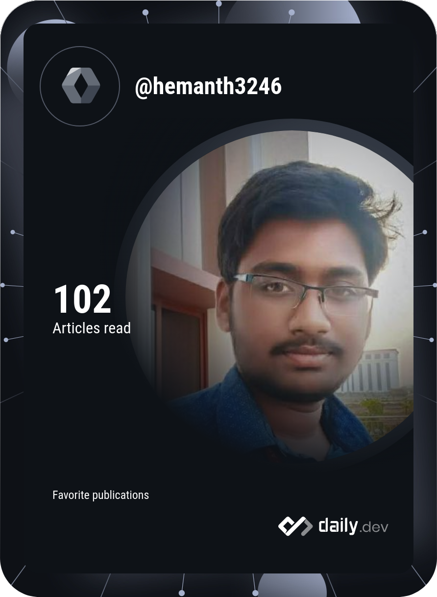 Kodali Hemanth Chowdary's Dev Card