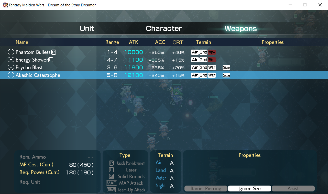 Mima Weapon Skills