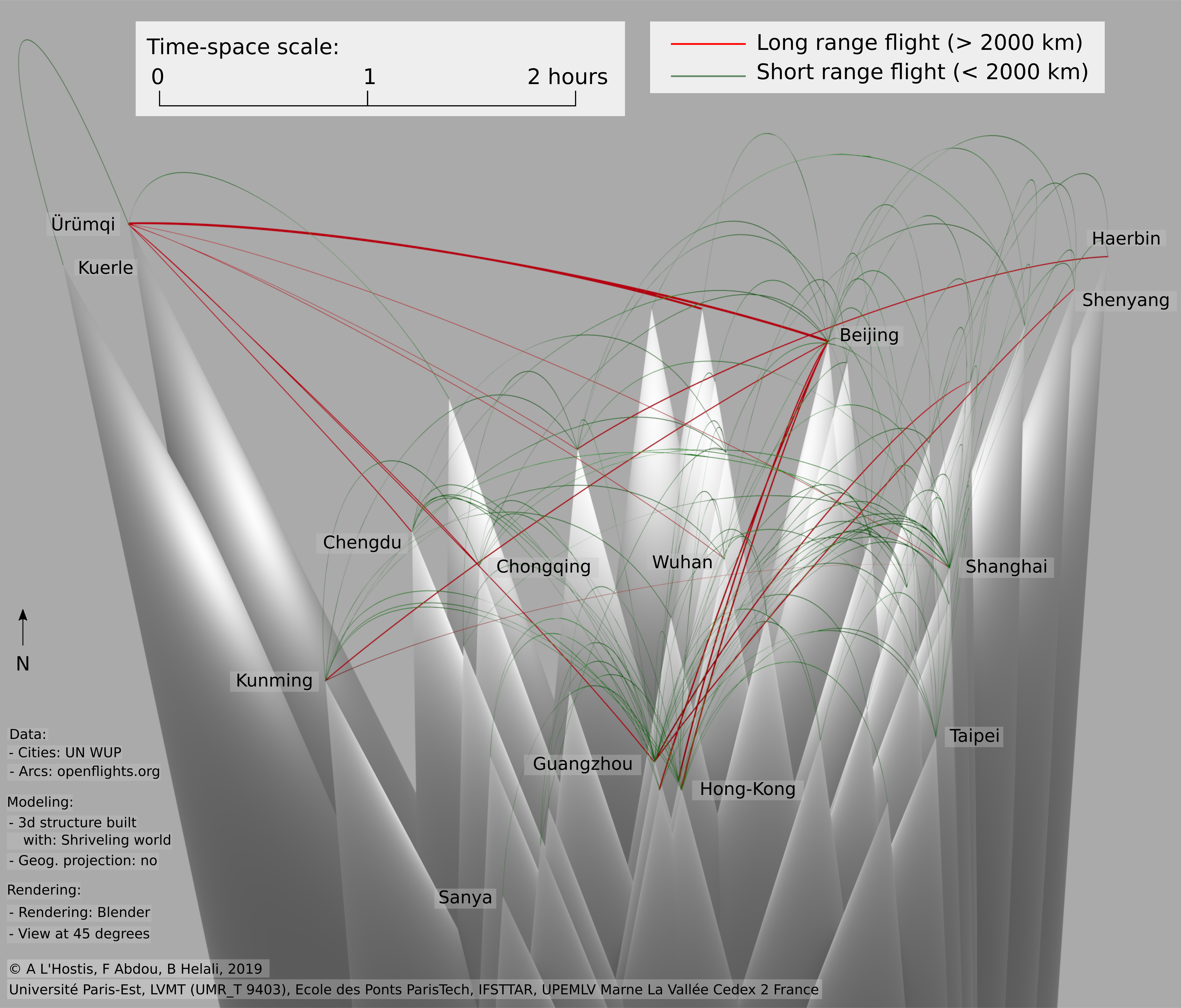 Chinese geographical time space in 2014