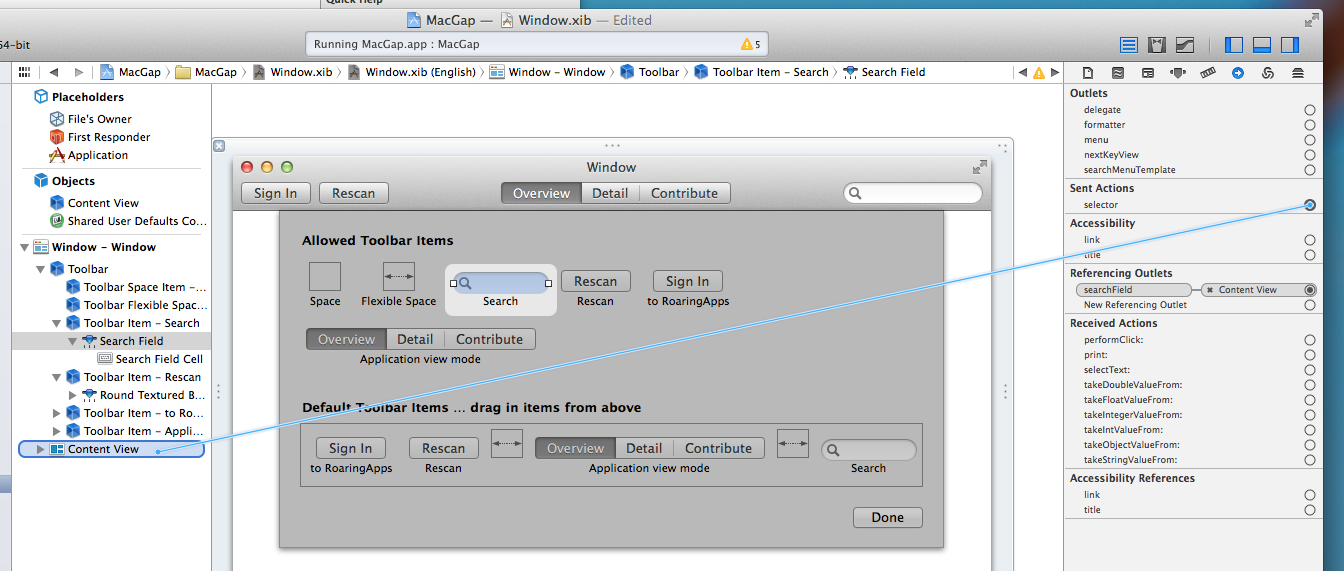 Binding from the utilities pane