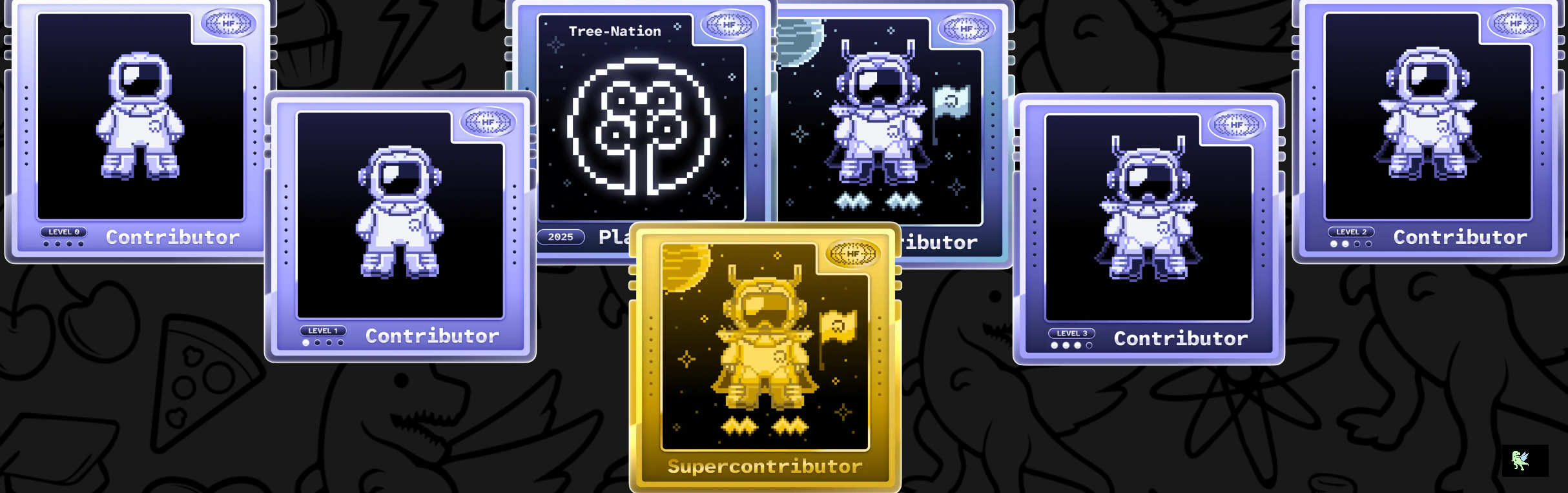 An image of @exe901's Holopin badges, which is a link to view their full Holopin profile