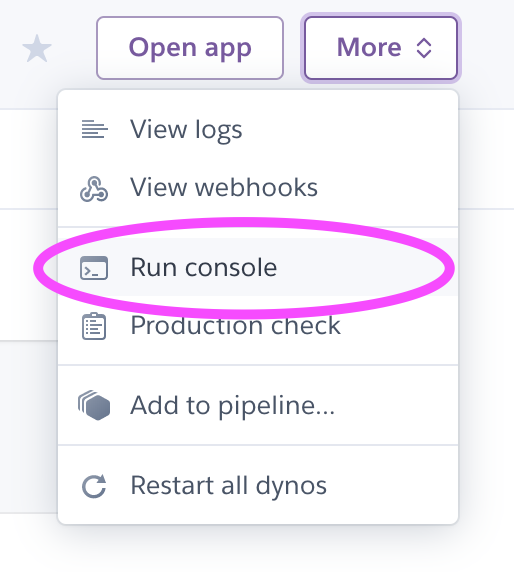 Access Heroku Console