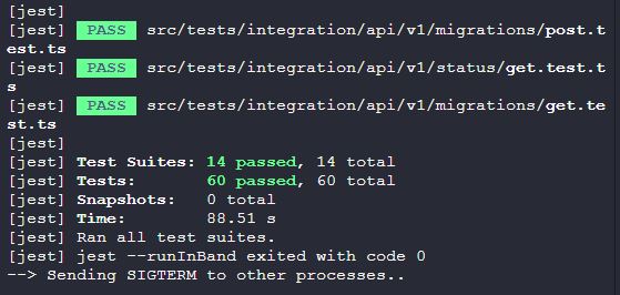 Resultados de test do Auth Portfolio Platform