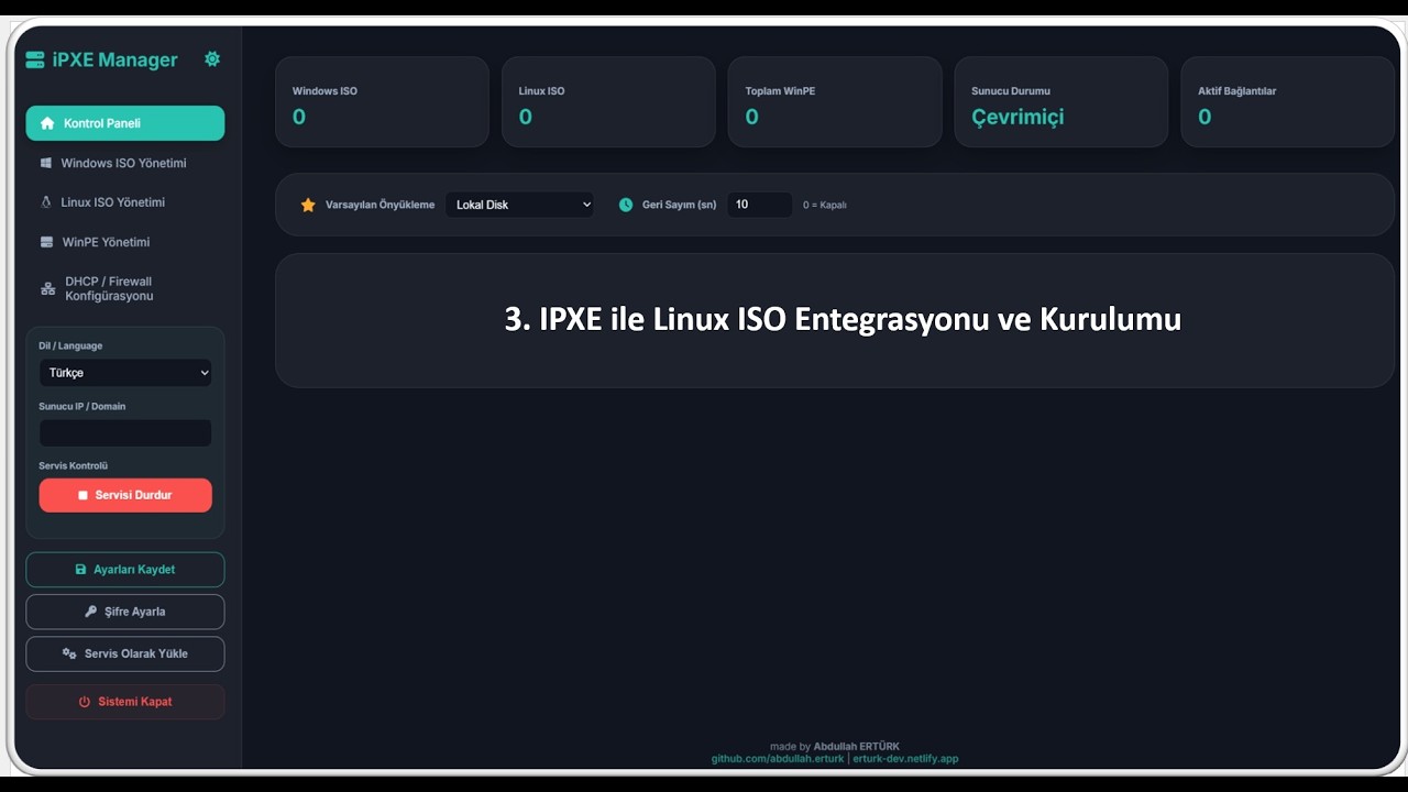 Linux ISO Entegrasyonu