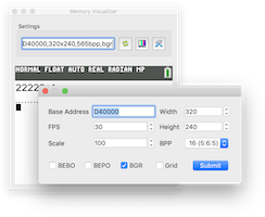 Memory visualizer configuration