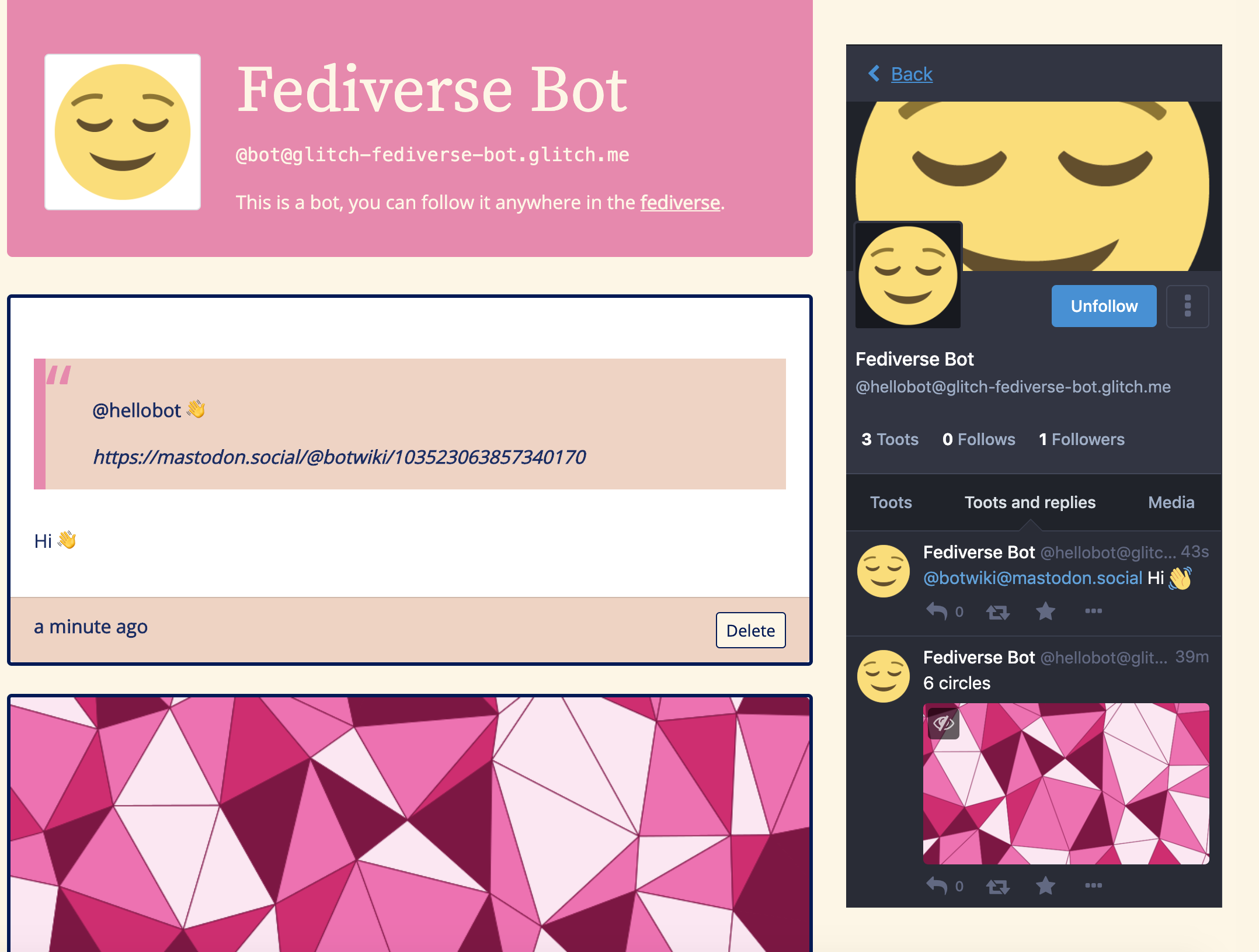 Fediverse bot feed